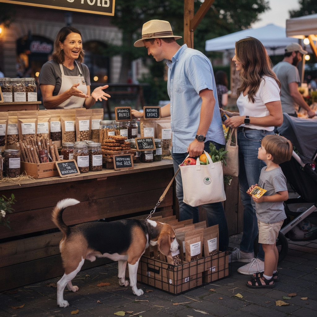 新しいおもちゃで遊んでいる犬の様子